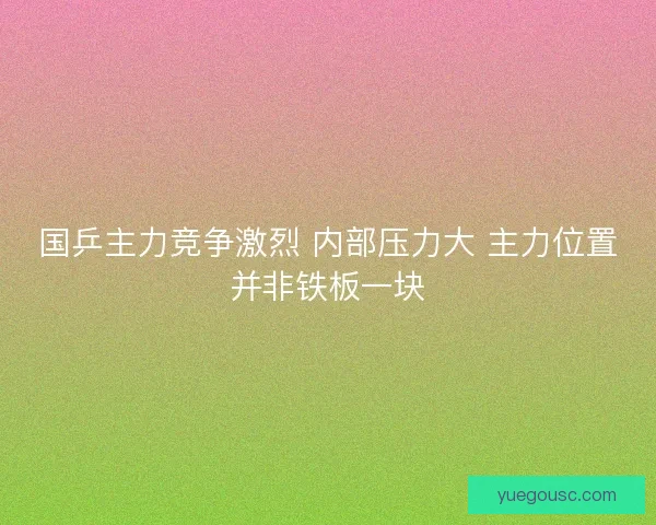 国乒主力竞争激烈 内部压力大 主力位置并非铁板一块
